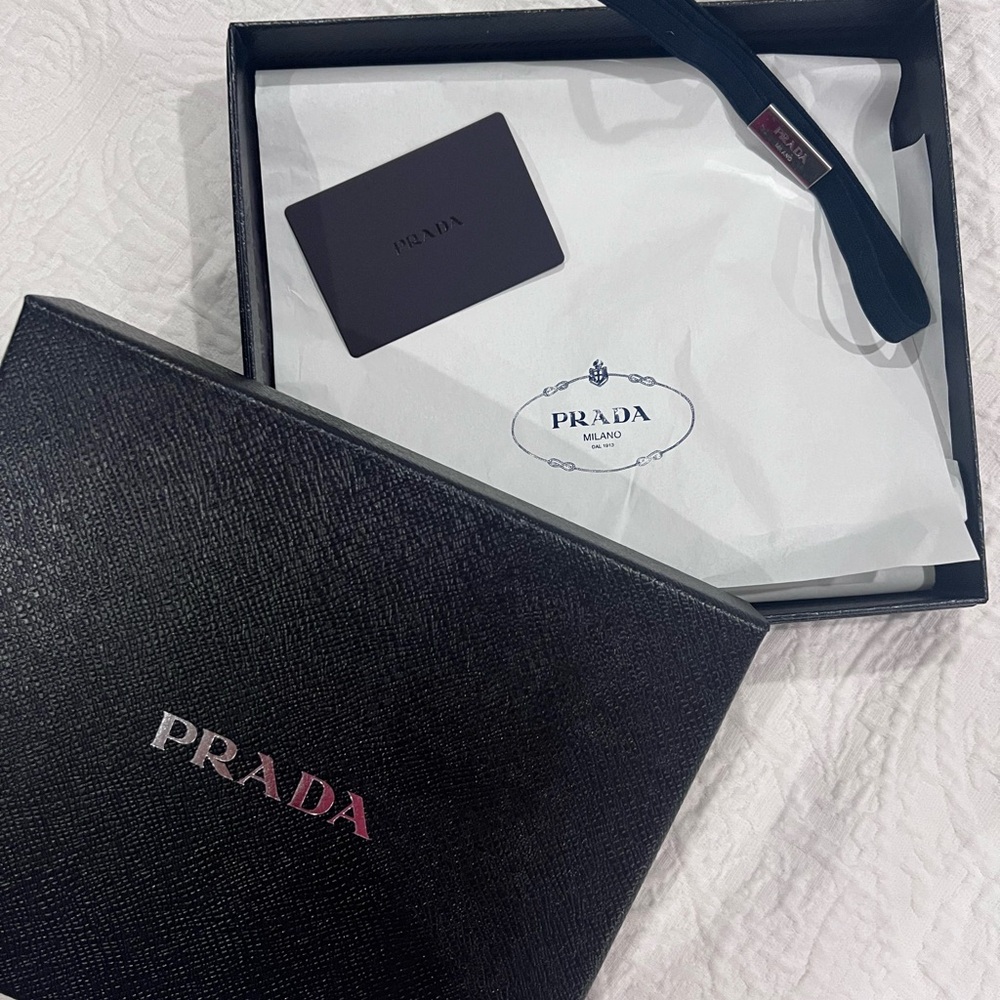 Prada black gift box with elastic band
